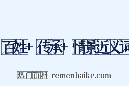 百姓+传承+情景近义词是什么意思的图片